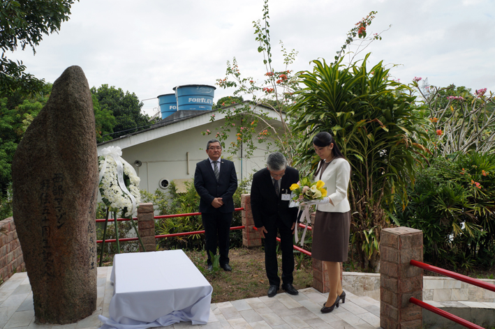 日本移民110周年 西部アマゾン地域先亡者慰霊碑参拝